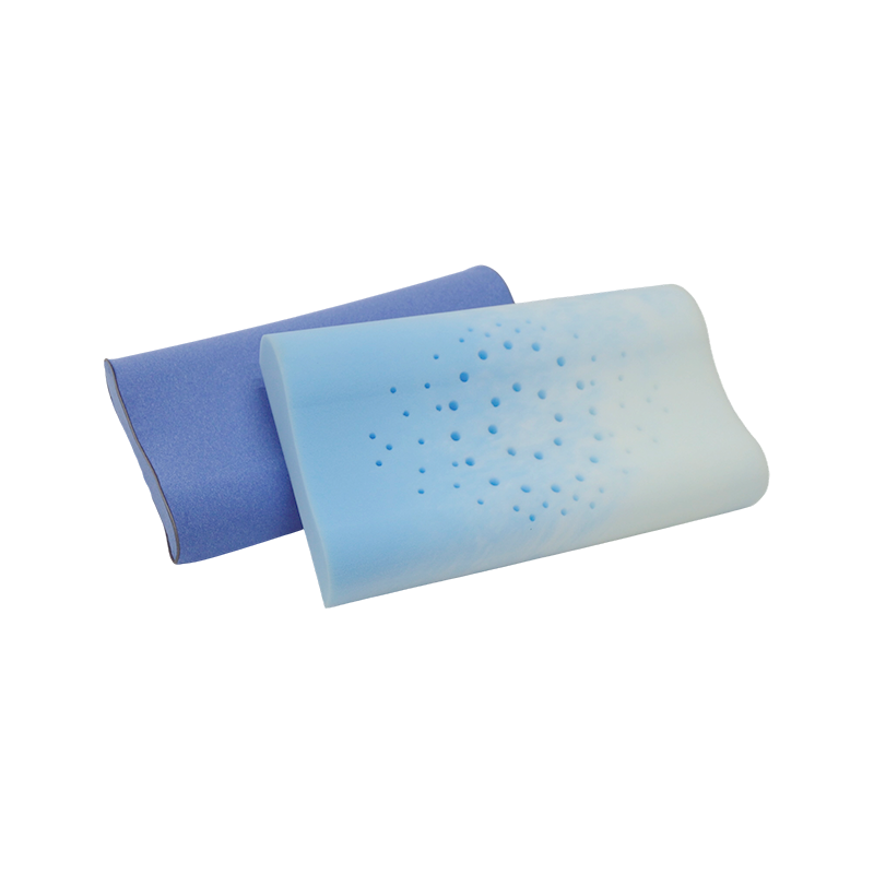 Blue and white gradient CNC cutting memory foam pillows