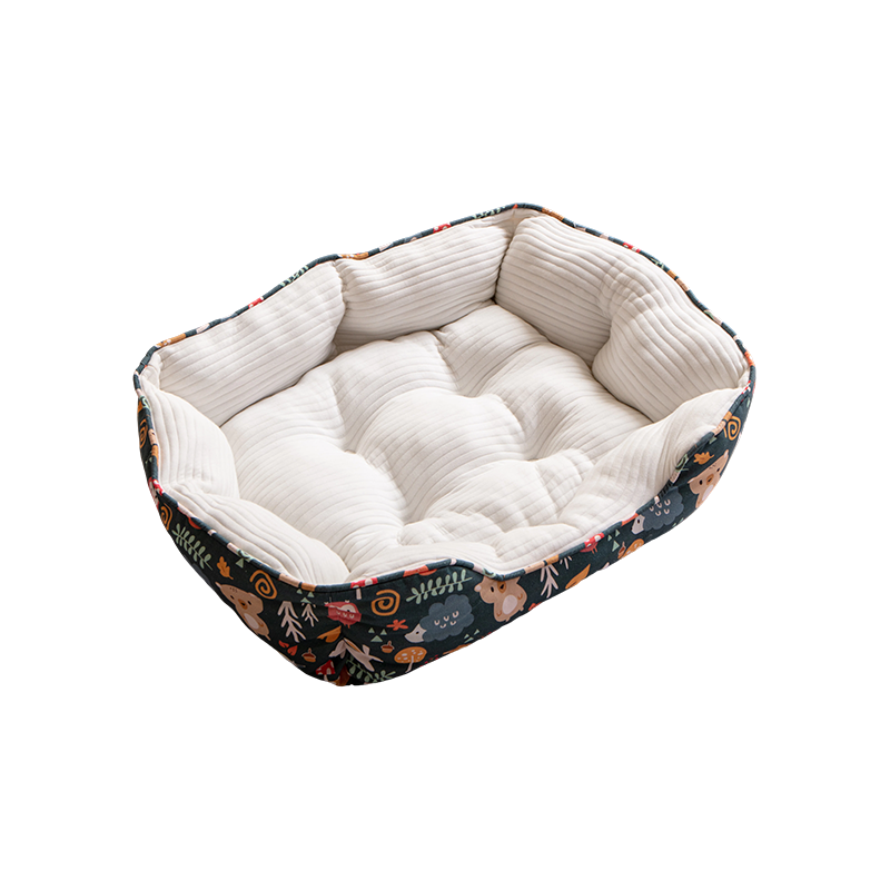 Cartoon Print Rectangle Pet Memory Foam Mattress